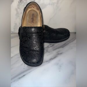 Alegria Kel 431 Womens Slip On Comfort Shoes Black Leather Clogs  EU41 US10.5-11